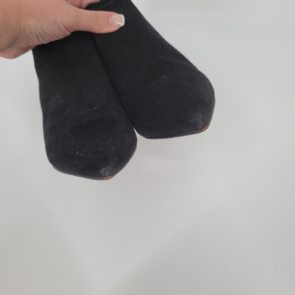 Jimmy Choo Harris Black Suede Booties Point Toe Size 38.5 - Picture 5 of 12